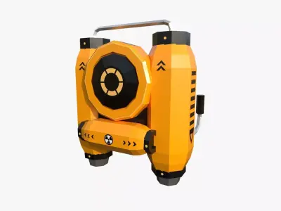 Jetpack Low Poly B01 - SciFi Character Design Low-poly 3D model