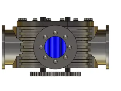 Rotary Lobe Blower Compressor Printable STL  SolidWorks Assembly 3D print model