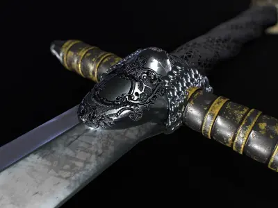 Medieval Sword 3D model buy