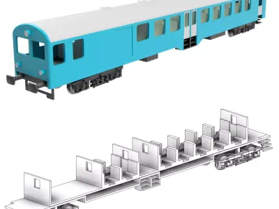 BDt control wagon of MAV for regional service - TT scale 3D print model