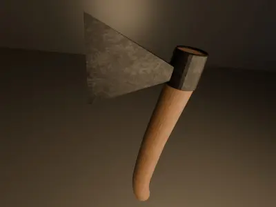 Realistic Axe 3D Model PBR Textured Free low-poly 3D model