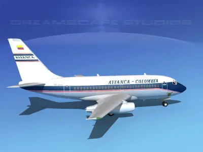 Boeing 737-100 Avianca 3D model