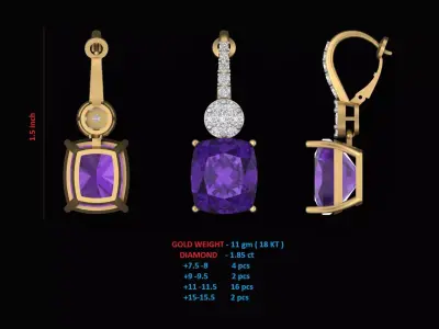 Earrings 3D print model 10