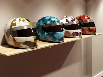 Camouflage Helmet Model 3D model