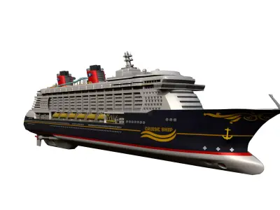 Cruise Ship   Low-poly 3D model