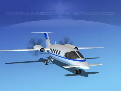Piaggio Avanti P180 V18 3D model