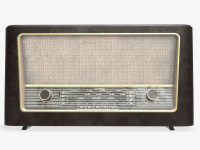 Vintage radio receiver 02 3D model