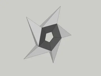 Ninja Shuriken Low-poly 3D model