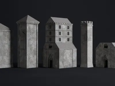 Medieval Building Pack Vol 02 Low-poly 3D model