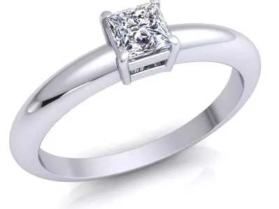 Solitaire Ring 3d Model And Render Detail  Free 3D print model