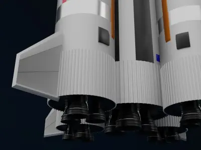 Rocket Low-poly 3D model