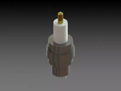 SparkPlug gold connector Free 3D model