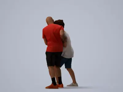 00374Lucas010 - Young mixed-race male exercising in summer 3D model