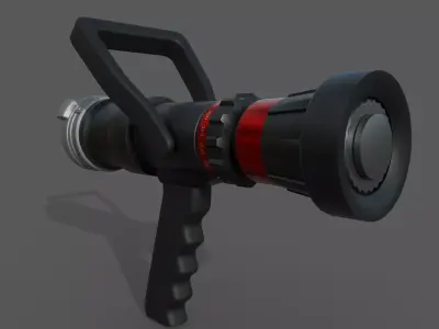 Firehose gun with handle 3D model