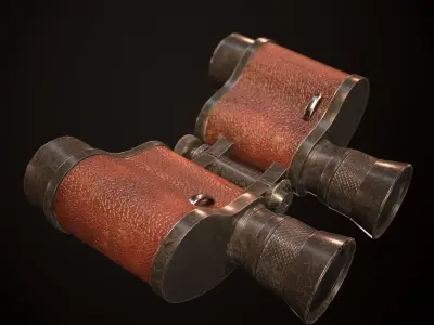 Old Binoculars Low-poly 3D model purchase