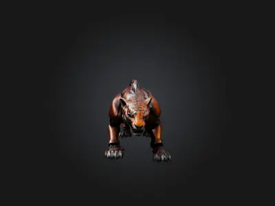 Iron Tiger Low-poly 3D model
