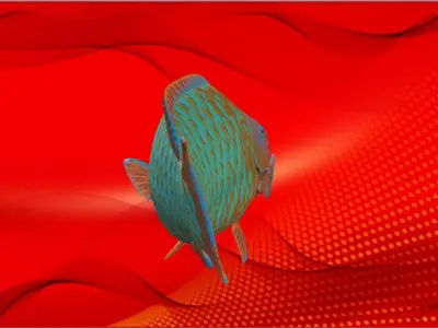 Fish Animation 3d Model Low-poly 3D model purchase