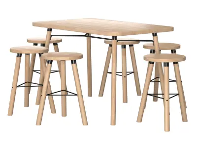 Partridge Rectangle Bar Table  3D model