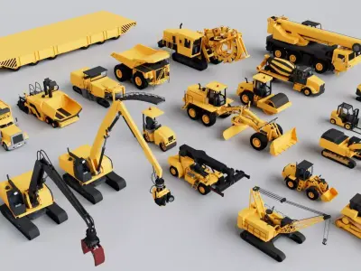 200 Vehicles Ultimate Mega Pack Collection - Game Ready Low-poly 3D model