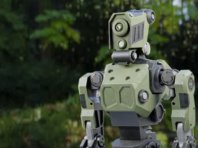 SciFi MECH Robot Low-poly 3D model