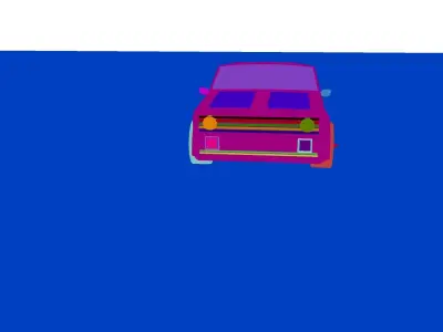 car for cartoon or games Free 3D model