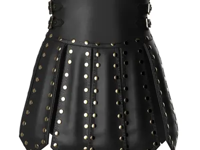 Skirt Armor Low-poly 3D model