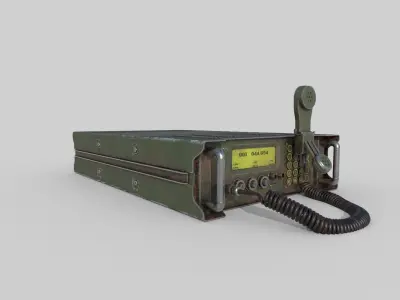 military Radio Low-poly 3D model 3