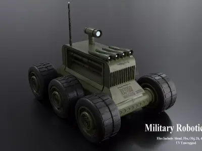 Military Robotic Rover Free low-poly 3D model