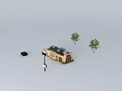 Restaurant train Free 3D model