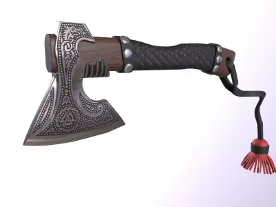  Viking ax LowPoly GameReady 3D model Low-poly 3D model