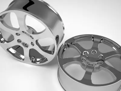 Alloy rim for car 3D model