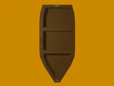Low Poly Boat wooden Low-poly 3D model