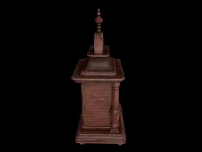 Clock old Low-poly 3D model