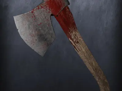 Old Bloody Axe Low-poly 3D model