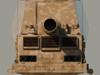 High-polly Next-Gen Self-Propelled Artillery Vehicle 3D model
