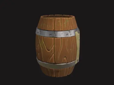 Gunpowder Barrel Low-poly 3D model