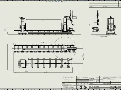 HEADSTOCK AND TAILSTOCK MANIPULATOR WITH ROBOTIC SLIDER 3D model