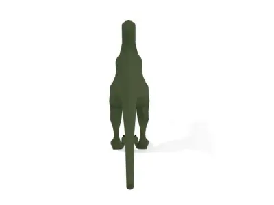 Low Poly Cartoon Velociraptor Dinosaur Low-poly 3D model