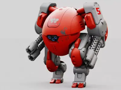 MILITARY BOT M-200  RIGGED 3D model