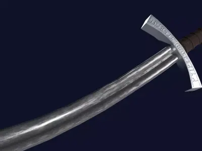 Khora sword with Falchion handle Low-poly 3D model
