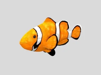 Rig Fish01 Low-poly 3D model