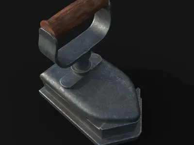 old iron Low-poly 3D model