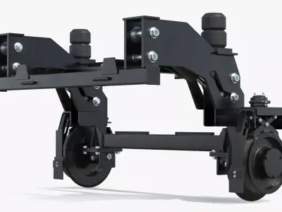 Hi-Rail Gear Mid Weight Rail Conversion Unit 3D model