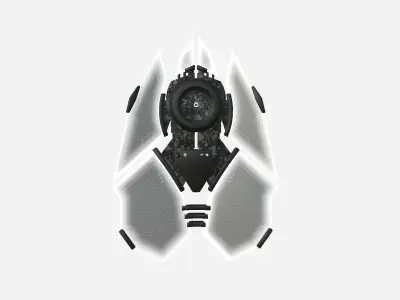 SciFi Shield A09 Black Camo - Sci Fi Weapon Design Low-poly 3D model