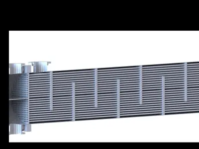 Shell and Tube Heat Exchange  Free 3D model