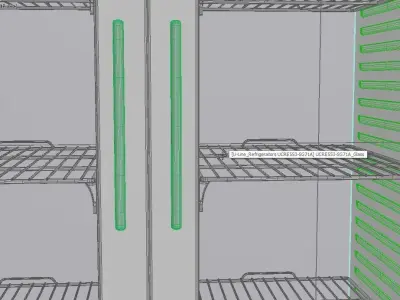 U-Line Refrigerators Glass Display UCRE553-SG71A 3D model