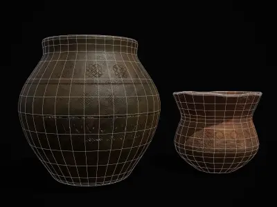 Two Pottery Pieces Collection 3D Model Pack