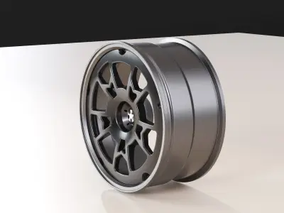 Rim black carbon aero tuning metal  3D model