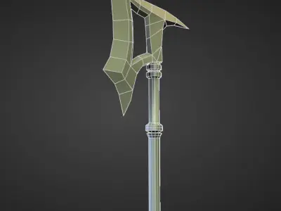 AXE15 high and low poly Low-poly 3D model