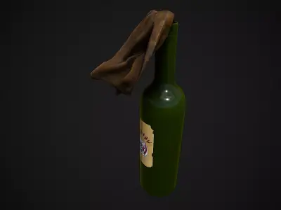 Molotov  GameReady Low-poly 3D model